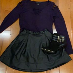 Lamour nanette Lepore leather like skirt size xs